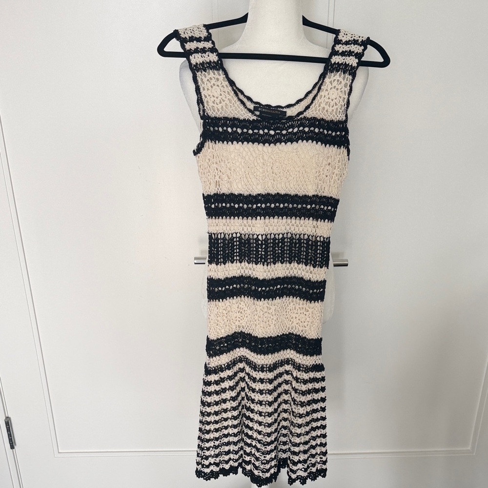BCBG MAXAZARIA  Striped Knit Sleeveless Dress Medium